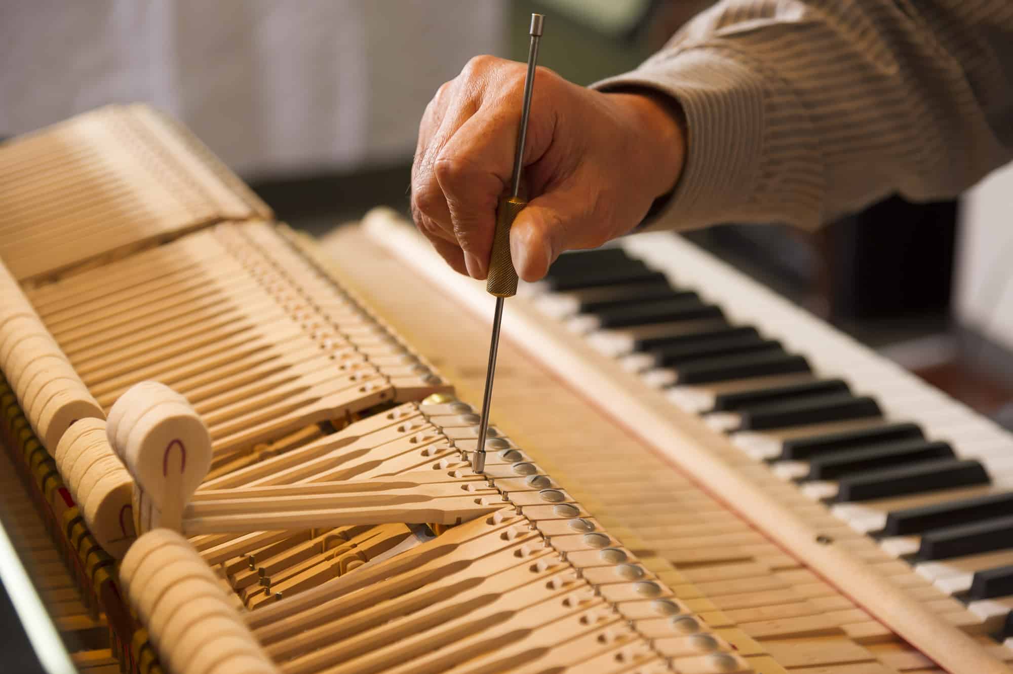 tuning a piano